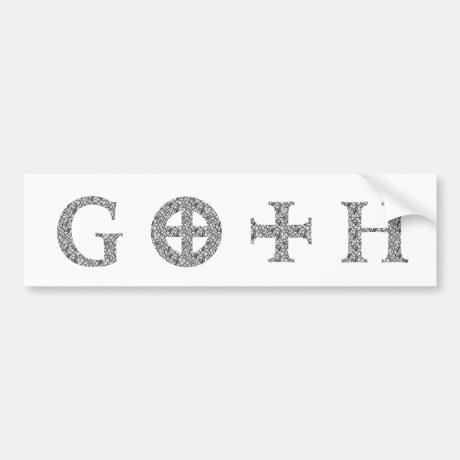 GOTH - Emo Alternative Grunge Rock Punk Bumper Sticker (Front)