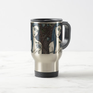 GOTH EVE, DARK GARDEN OF EDEN, WOMAN, SERPENT TRAVEL MUG