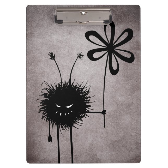 Goth Evil Flower Bug Creepy Cool Clipboard (Front)