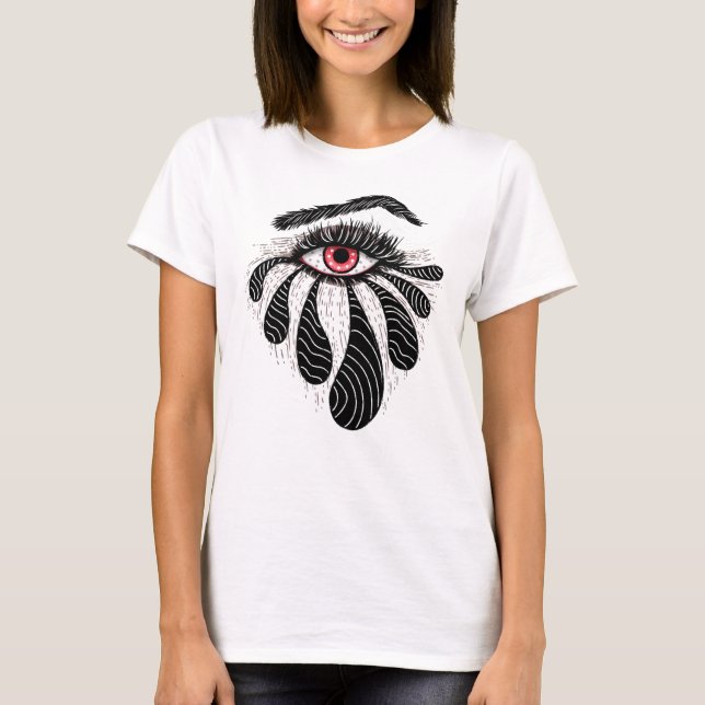 Goth Eye Ink Drawing Tattoo Art  T-Shirt (Front)