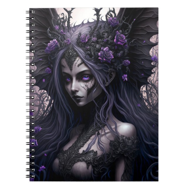 Goth Fairy Dark Fantasy Art Notebook (Front)