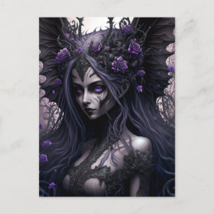Goth Fairy Dark Fantasy Art Postcard