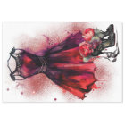 Goth Fashion | Red Dress with High Heels Abstract