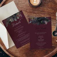 Goth Floral Till Death Formal Wedding Details And