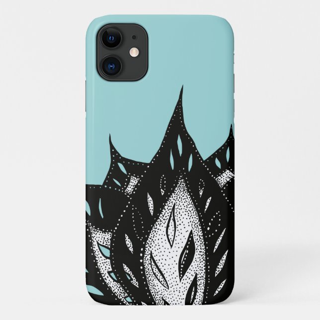 Goth flower abstract tattoo design Case-Mate iPhone case (Back)