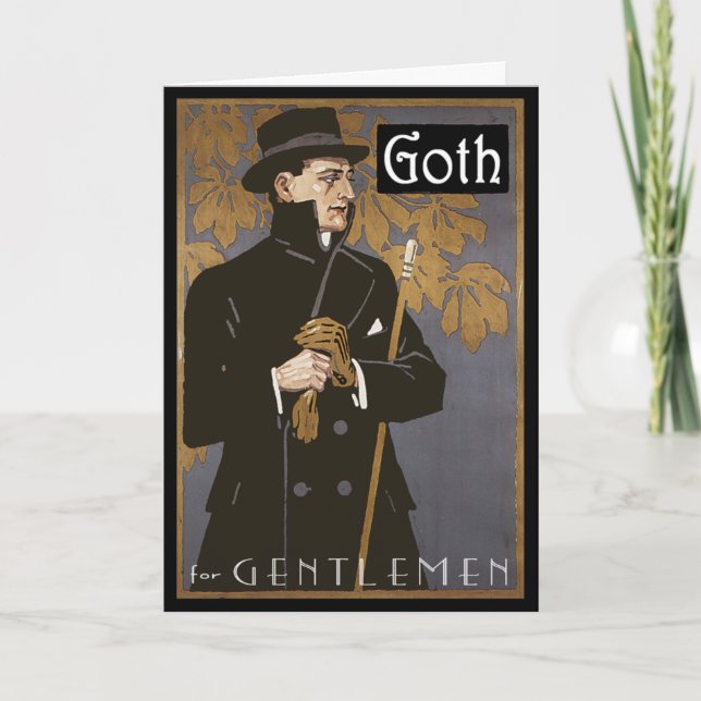 "GOTH FOR GENTLEMEN" Greeting Card (Front)