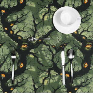 Goth Garden Goblincore Creepy Eyes Halloween Tablecloth