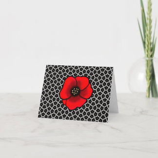 Goth Garden Poppy Blank Note Card