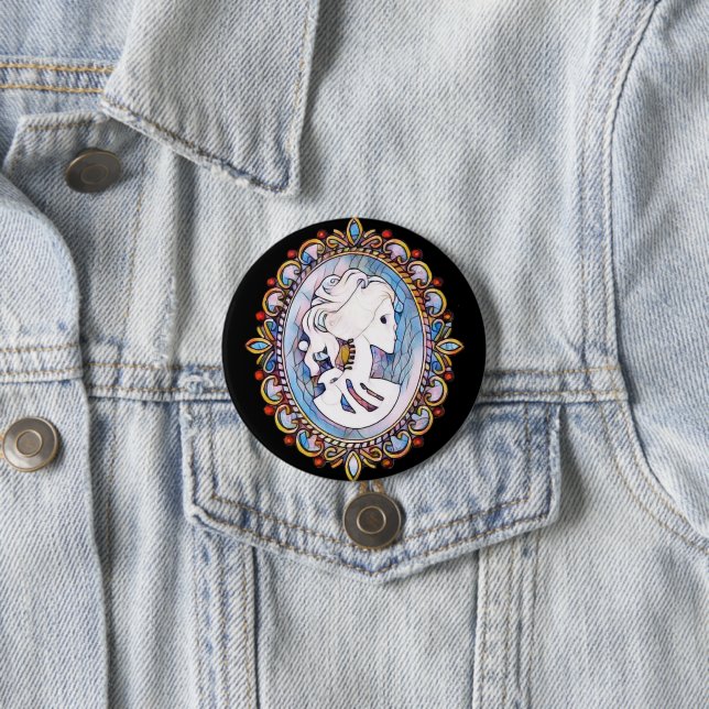 Goth Girl 7.5 Cm Round Badge (In Situ)