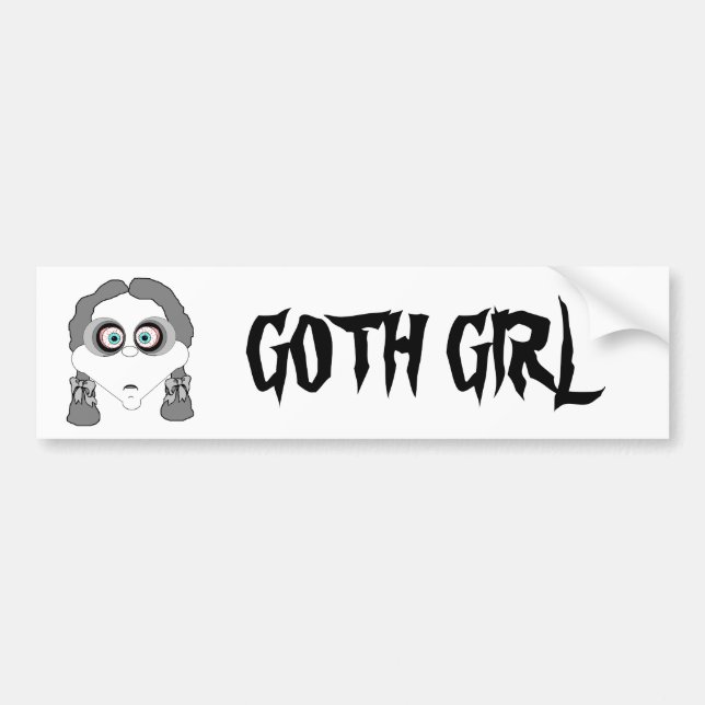 Goth Girl Bumper Sticker (Front)