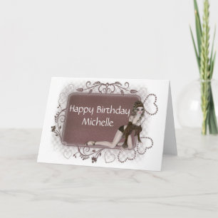 Goth Girl Customisable Birthday Card