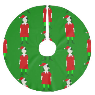 goth girl gothic christmas creepy brushed polyester tree skirt
