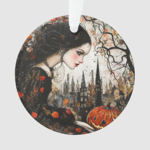 Goth Girl Halloween Ornament