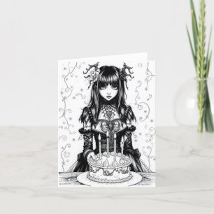 Goth Girl Holiday Card