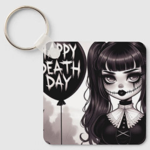 Goth Girl  Key Ring