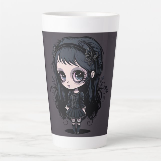 Goth Girl Latte Mug  (Front)