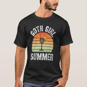 Goth Girl Summer Aesthetic Soft Grunge Punk Pentag T-Shirt