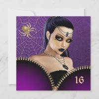 Goth Girl Sweet Sixteen Invitation