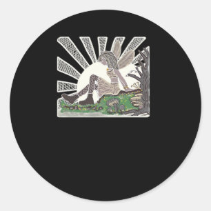 Goth Girl Whimsigoth Fairy Oversized Classic Round Sticker