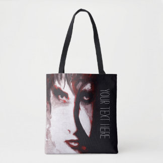 Goth God Post Punk Gothic Music Man Portrait Art Tote Bag