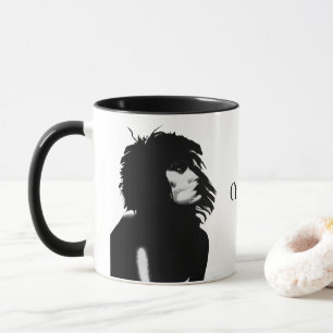 Goth Goddess Portrait Original Art Black White Mug