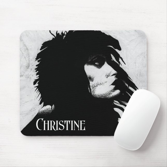 Goth Goddess Woman Portrait Iconic Fashion Art Mouse Mat (With Mouse)