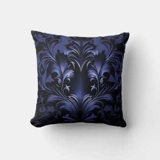 Goth Gothic Design Black & Blue Cushion