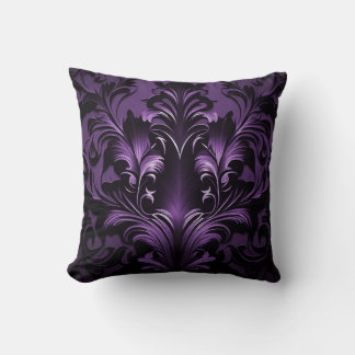 Goth Gothic Design Black & Purple Cushion