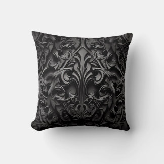 Goth Gothic Design Black & White Cushion