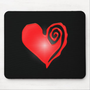 goth gothic heart mouse pad