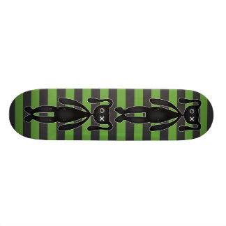 Goth Green and Black Bunny Skateboard
