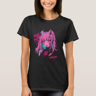 Goth Grunge Demon Anime Girl Waifu Horror Alt Aest T-Shirt