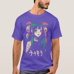 Goth Grunge Demon Anime Girl Waifu Horror Alt Aest T-Shirt