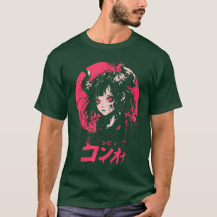 Goth Grunge Demon Anime Girl Waifu Horror Alt Aest T-Shirt