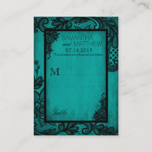 Goth Grunge Lace Wedding Place Cards