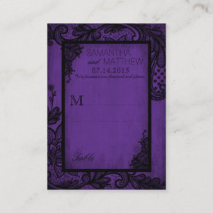 Goth Grunge Lace Wedding Place Cards