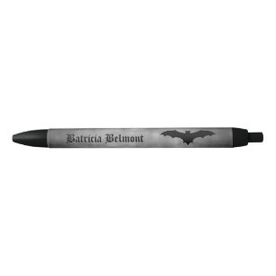 Goth Halloween bat grungy Black Ink Pen