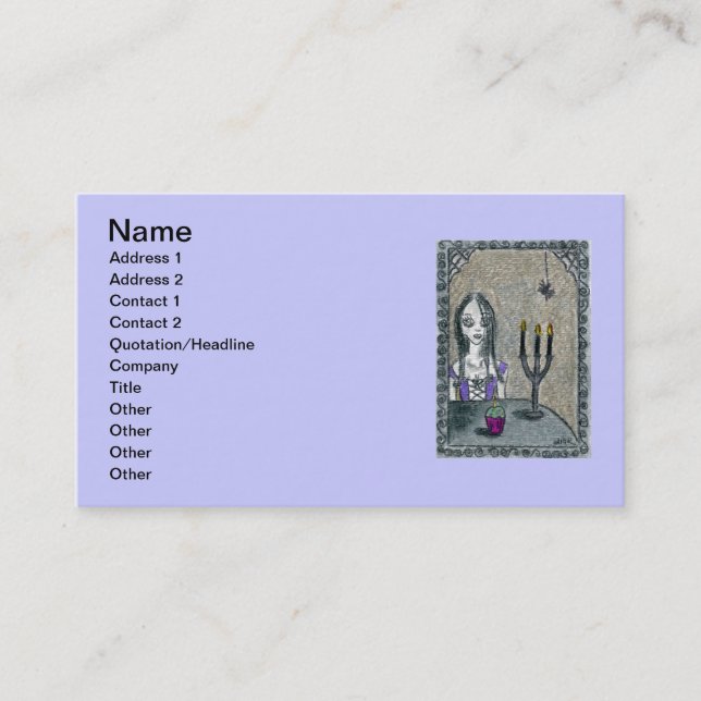 Goth Halloween Business Card (Front)