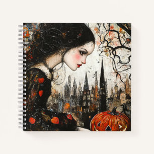 Goth Halloween Spiral Notebook