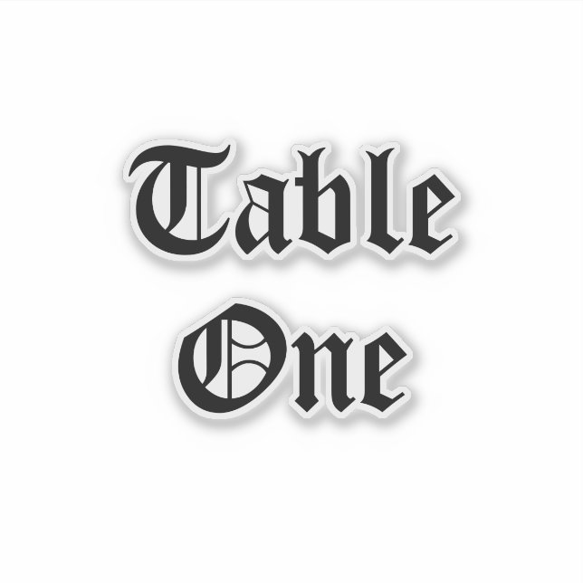 Goth Halloween Wedding Table Numbler  (Front)