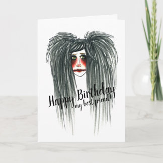 Goth Happy Birthday Best Friend Card