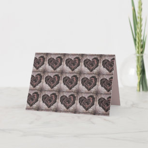 goth heart rose greeting card