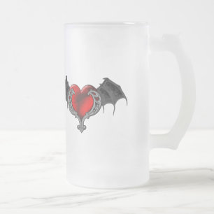 Goth Heart with Bat Wings Mug