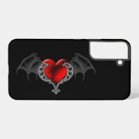 Goth Heart with Bat Wings 
