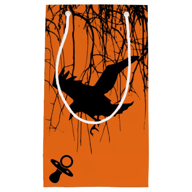 Goth-Horror Baby Shower Small Gift Bag (Front)