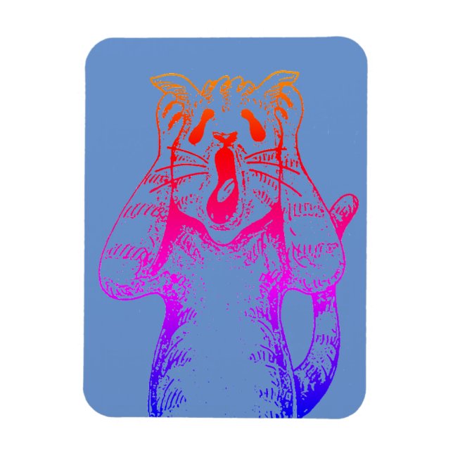 GOTH HORROR CAT DRAMA, SOMEONE MOVED LITTERBOX MAGNET (Vertical)