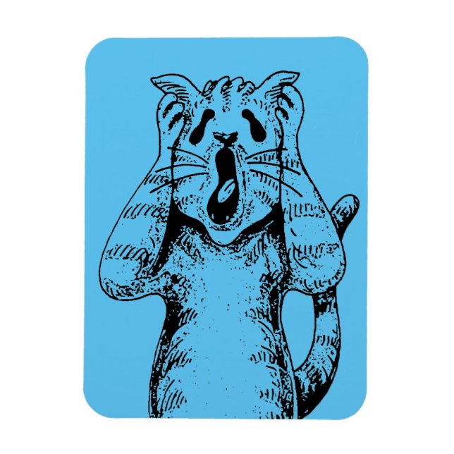 GOTH HORROR CAT DRAMA, SOMEONE MOVED LITTERBOX MAGNET (Vertical)