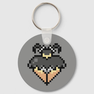 Goth in a short black skirt Keychain