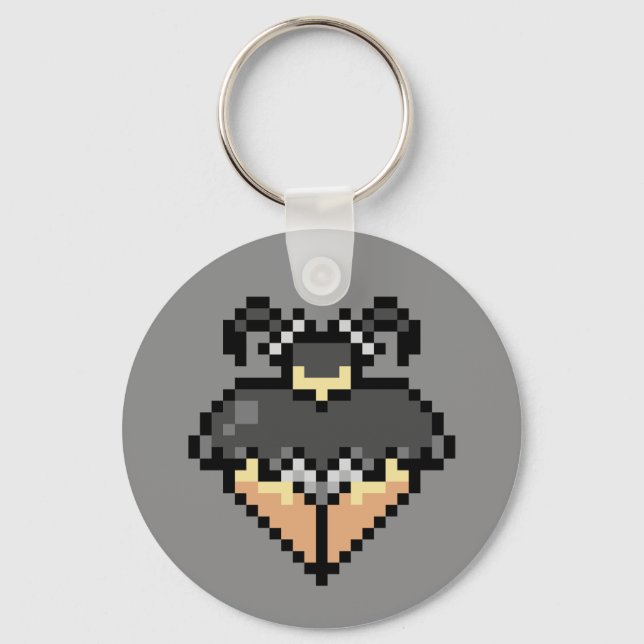 Goth in a short black skirt Keychain (Front)