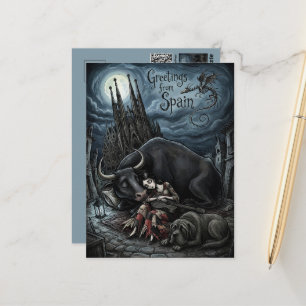 Goth Inspired Greetings from Spain Postcard